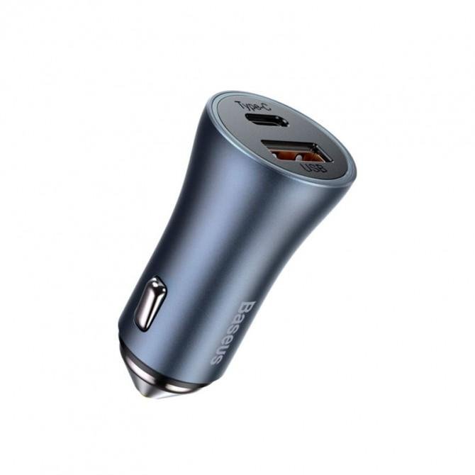 АЗУ 1USB + Type-C Baseus Golden Contactor Pro (40W PD+QC3.0P) Black/Grey-1