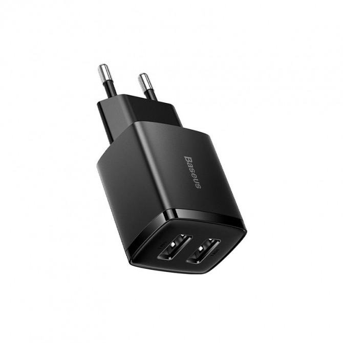 СЗУ 2USB Baseus Compact Charge 10.5W Black