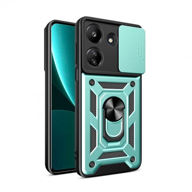 Чохол HONOR Hard Defence Series Xiaomi Redmi 13c/ Poco C65 Green (with Camshield and magnet)