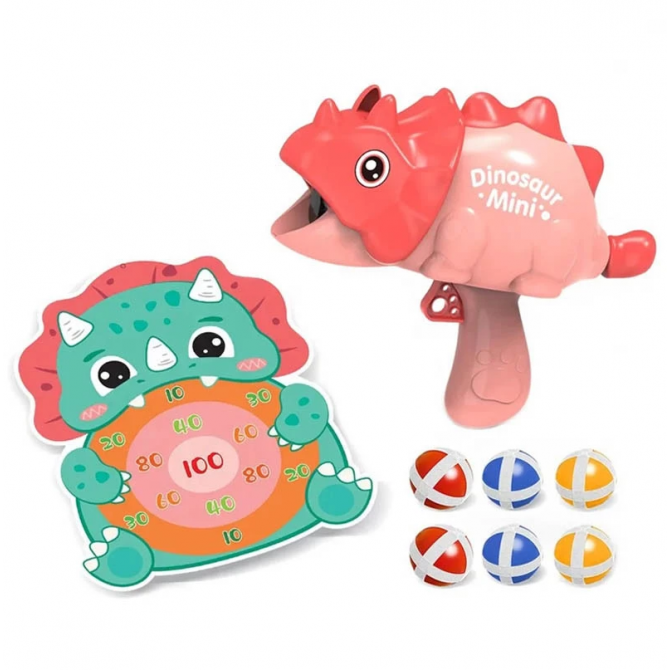 Інтерактивна гра Dinosaur Athletics Gun на липучках + мішень Red