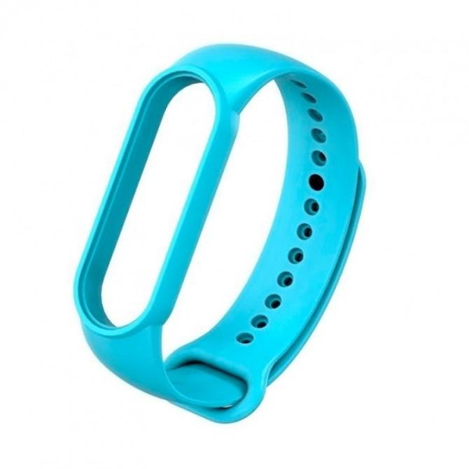 Ремінець для браслета Mi Band 5/6 (Silicon) Cyan