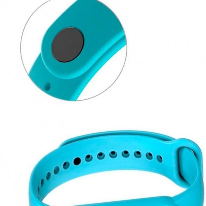 Ремінець для браслета Mi Band 5/6 (Silicon) Cyan-1