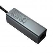 USB Хаб Hoco HB1D USB to USB 2.0 (4 Ports) + RJ45 Metal Grey