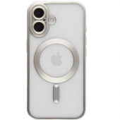 Силіконовий чохол SHINING with MagSafe для iPhone 17 Срібний