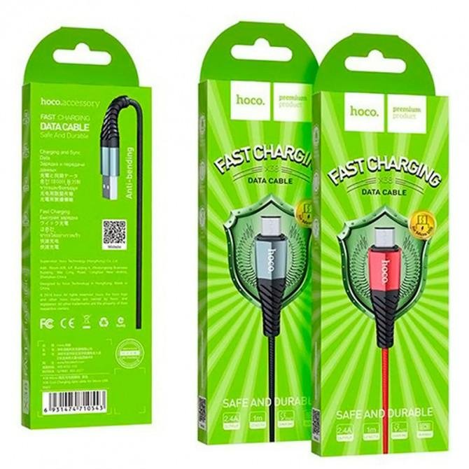 USB кабель Hoco X38 Cool MicroUSB Black 1m-1