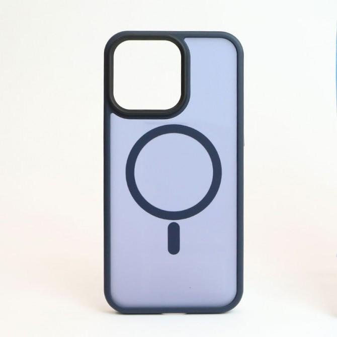 Чехол TPU+PC Metal Buttons with MagSafe для Apple iPhone 15 Plus (6.7") Синий