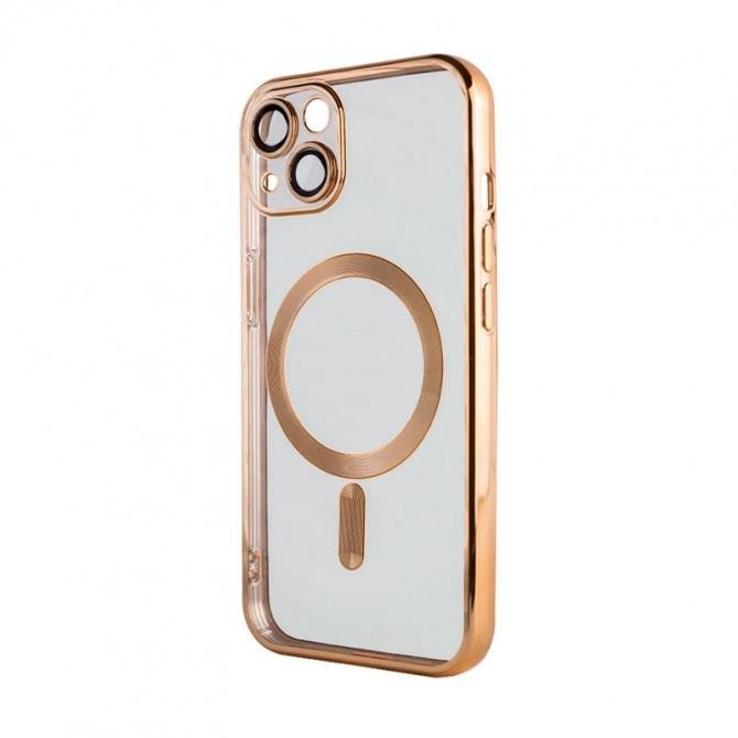 Силиконовый чехол SHINING with MagSafe для iPhone 14 Золотой-1