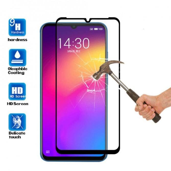 Защитное стекло для MEIZU Note 9 Full Glue (0.25 мм, 2.5D, чёрное) ЛЮКС-1