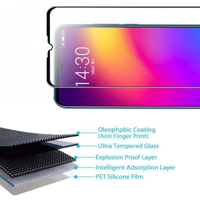 Защитное стекло для MEIZU Note 9 Full Glue (0.25 мм, 2.5D, чёрное) ЛЮКС-2