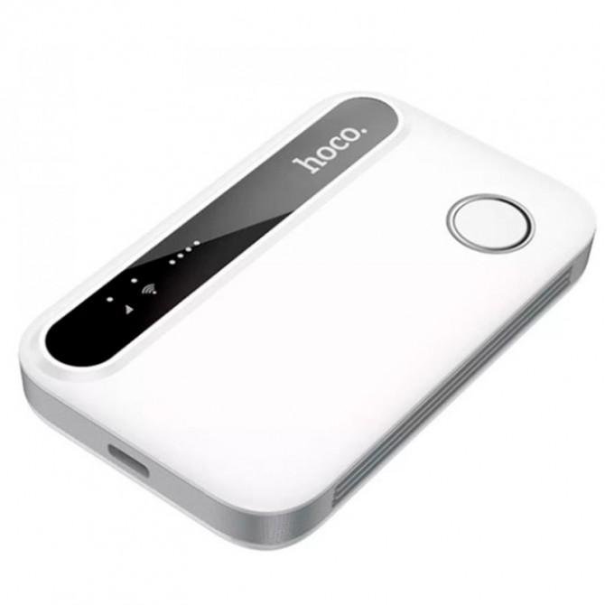 Портативный мобильный Wi-FI Transmitter Hoco HI41 (free sim) White-1