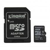 Карта памяти Kingston microSDHC 16Gb UHS-I (Class 10) + SD adapter