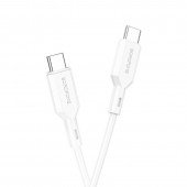 Капель Borofone BX70 Type-C to Type-C 60W White 1m Капель Borofone BX70 Type-C to Type-C 60W White 1m