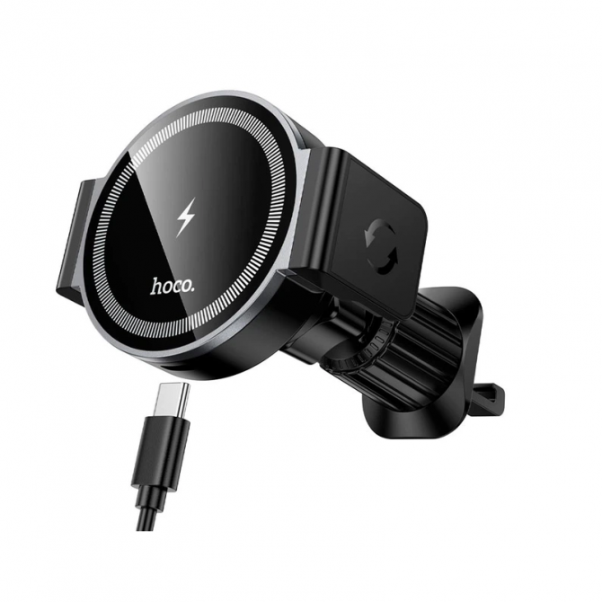 Холдер Hoco HW 35 magnetic fost charding (air outlet) 15w Black