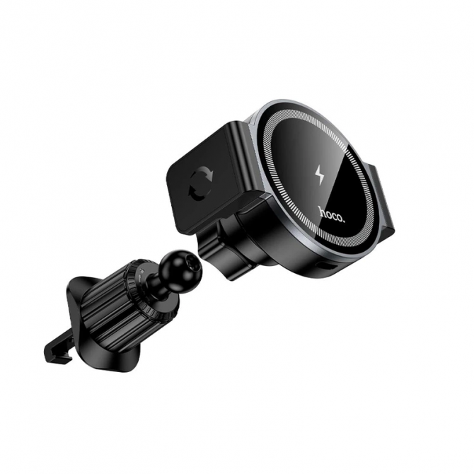Холдер Hoco HW 35 magnetic fost charding (air outlet) 15w Black-1
