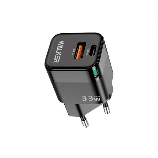 МЗП 1USB + Type-C WALKER WH-43 PD33W+QC318W Black