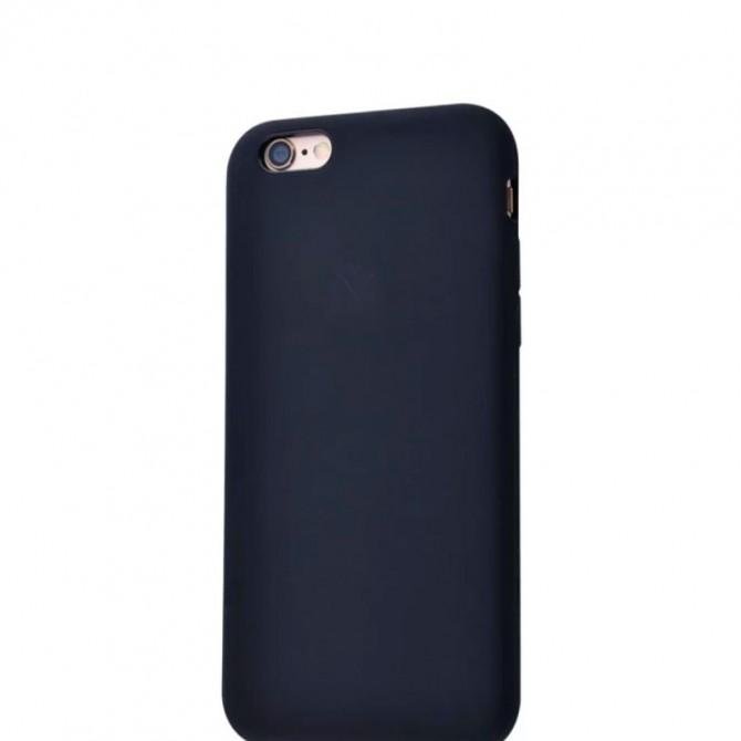 Оригинальный силиконовый чехол для iPhone 6/6s Черный FULL (без лого)