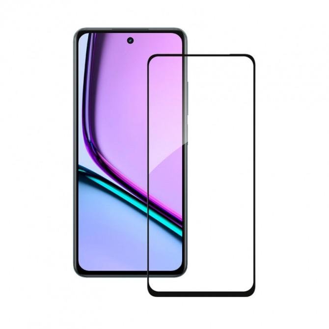 Захисне скло для Realme C53/C51/C63/C61 Full Glue (0.25 мм, 2.5D, чорне) ЛЮКС