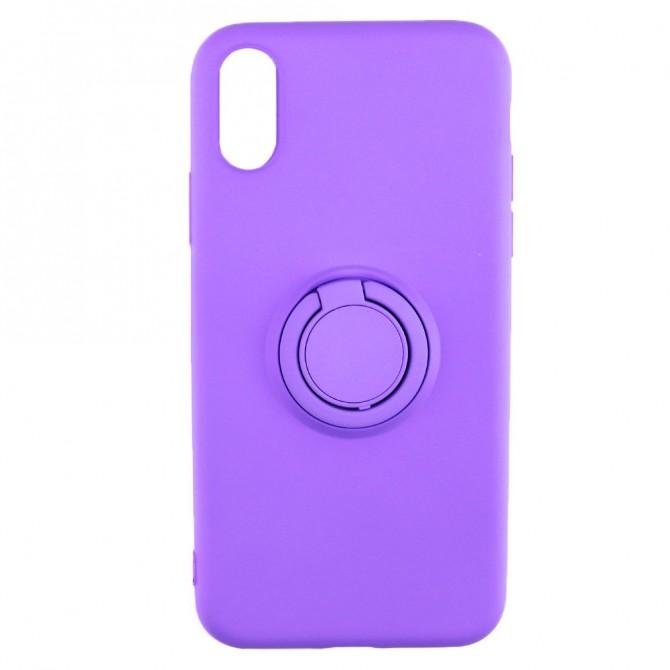 Чехол Ring Color для iPhone X/Xs Фиолетовый-1