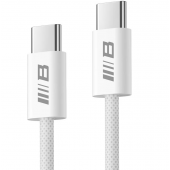 Кабель Blueo Braided PD Fast Charging USB-C to USB-C Cable (2m) White