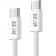 Кабель Blueo Braided PD Fast Charging USB-C to USB-C Cable (2m) White