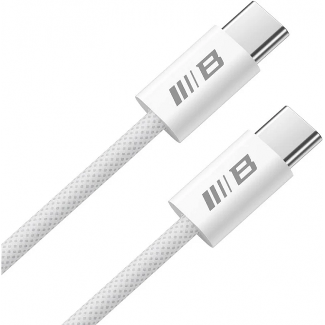 Кабель Blueo Braided PD Fast Charging USB-C to USB-C Cable (2m) White-1