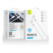 Кабель Blueo Braided PD Fast Charging USB-C to USB-C Cable (2m) White