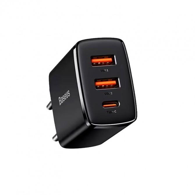 МЗП 2USB + Type-C Baseus Compact Quick Charger 30W (CCXJ-E01) Black