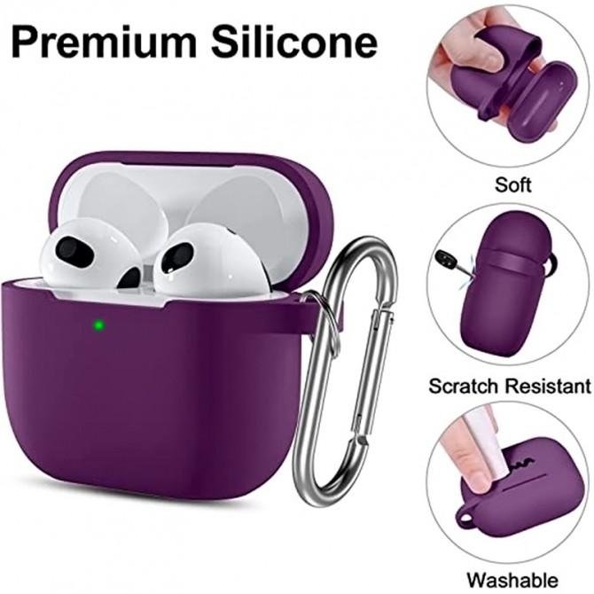 Чехол U-Like Silicone Protective For Airpods 3 Slim Violet-1