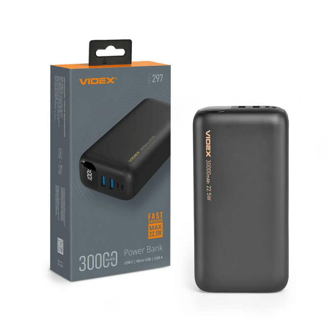 Дополнительная батарея Videx VPB-297-B 22.5W 30000 mAh Black-2