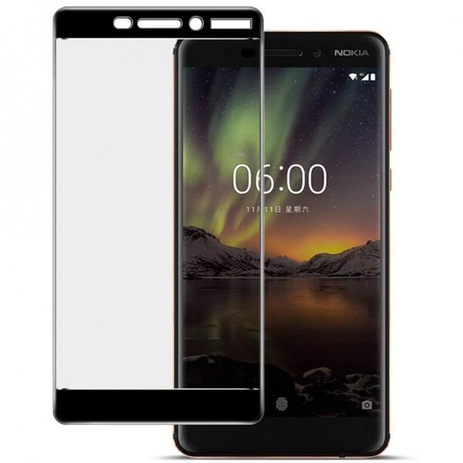 Захисне скло для NOKIA 6 2018 (0.3 мм, 2.5D, з чорним Silk Screen покриттям)-1