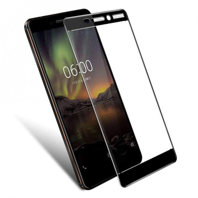 Захисне скло для NOKIA 6 2018 (0.3 мм, 2.5D, з чорним Silk Screen покриттям)-2