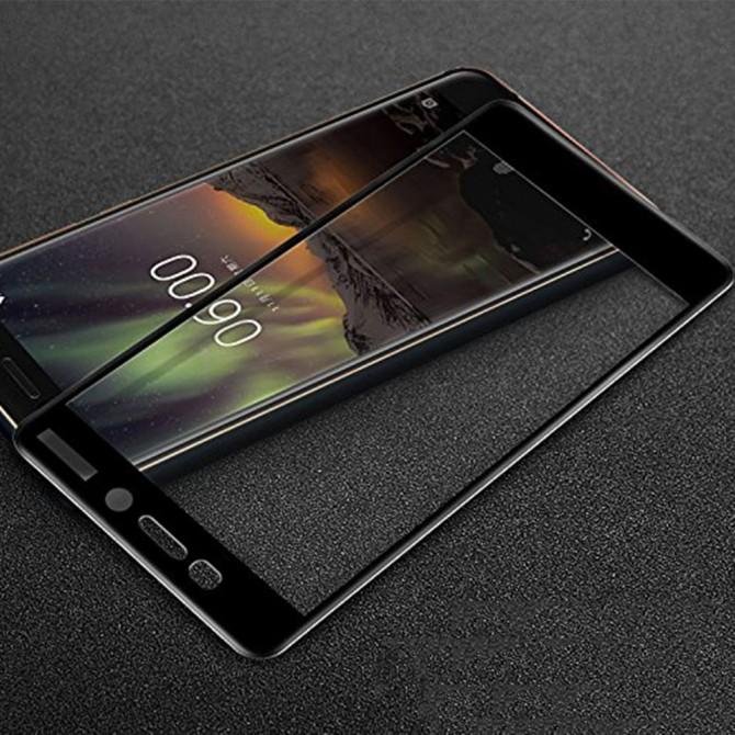 Захисне скло для NOKIA 6 2018 (0.3 мм, 2.5D, з чорним Silk Screen покриттям)-4