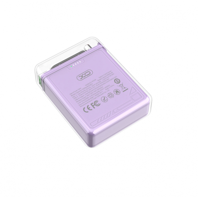 Дополнительная батарея XO PR226 10000 mAh быстрое питание mini magnetic absorption Purple-2