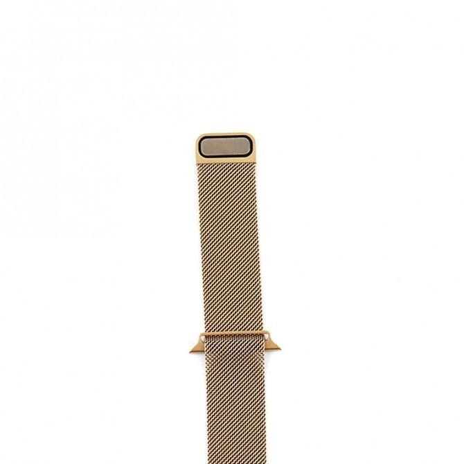 Ремешок для Apple Watch 42/44mm Steel Milanese Loop Dark Gold-1