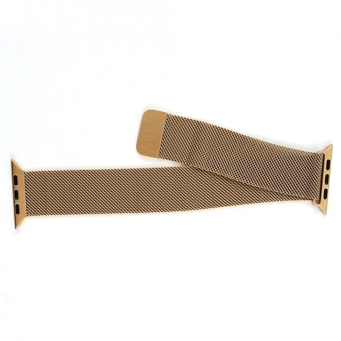 Ремешок для Apple Watch 42/44mm Steel Milanese Loop Dark Gold-3