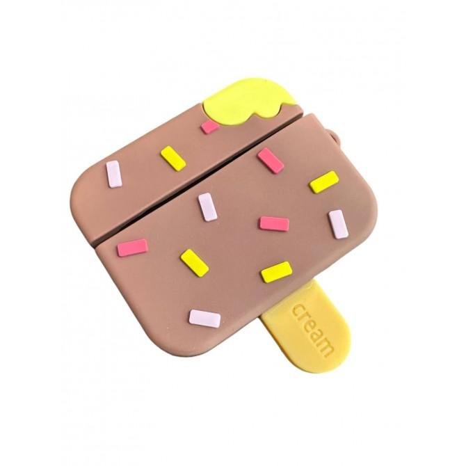 Чехол Silicone Case For Airpods Pro Brown Ice Cream-2