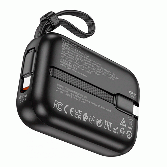 Повербанк Hoco Q20 Fountain 22.5W+PD20W (10000 mAh) Black-1