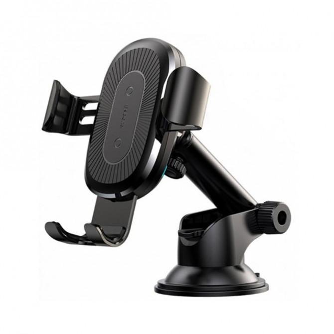 Автотримач Baseus Wireless Charger Gravity Car Mount (WXYL-A01) Black-1