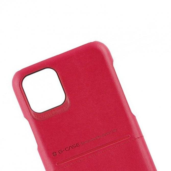 Шкіряна накладка G-Case Cardcool Series для Apple iPhone 13 Pro (6.1") Червоний-1