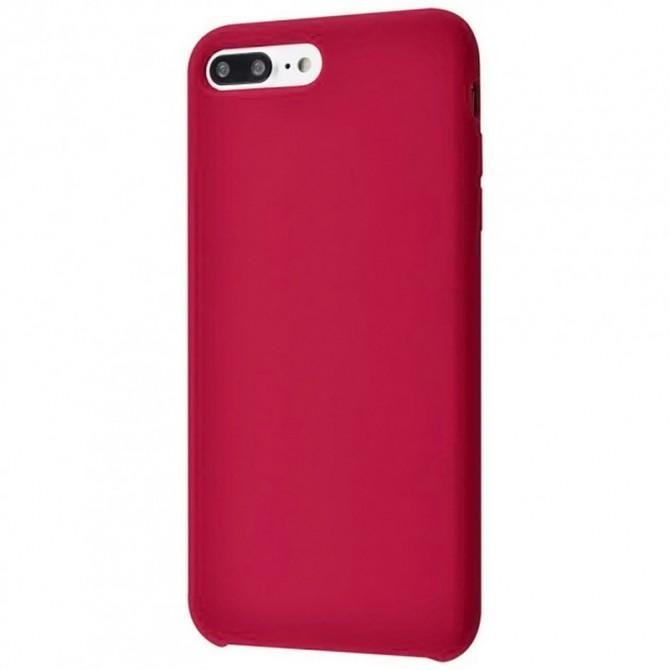 Оригинальный силиконовый чехол для iPhone 7/8 Plus Вишневый FULL (без лого)-1