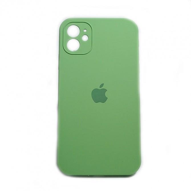 Оригінальний силіконовий чохол для iPhone 11 Зелений FULL (SQUARE SHAPE)