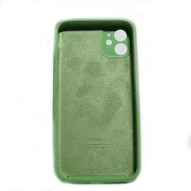 Оригінальний силіконовий чохол для iPhone 11 Зелений FULL (SQUARE SHAPE)-1