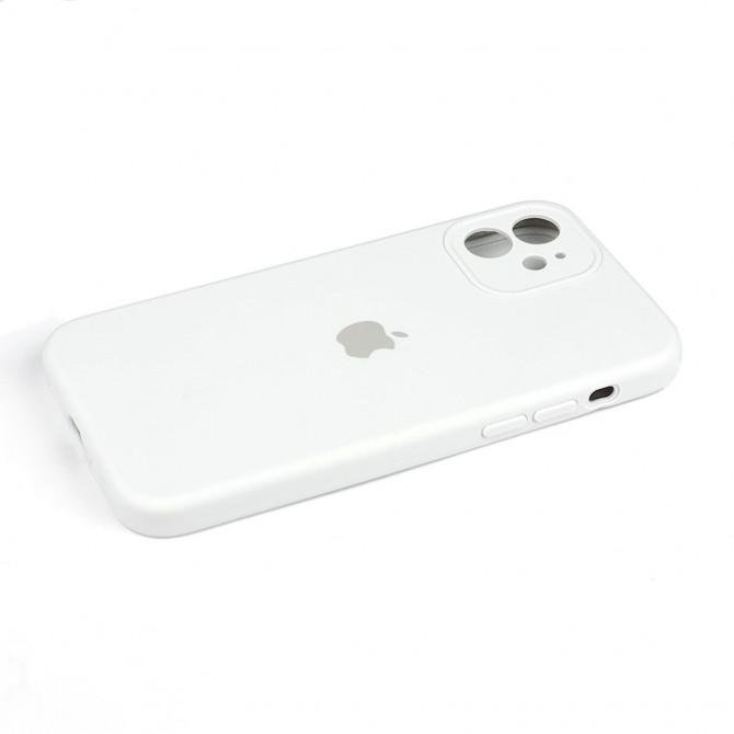 Оригинальный силиконовый чехол для iPhone 12 Pro Белый FULL (with camera protection)-1