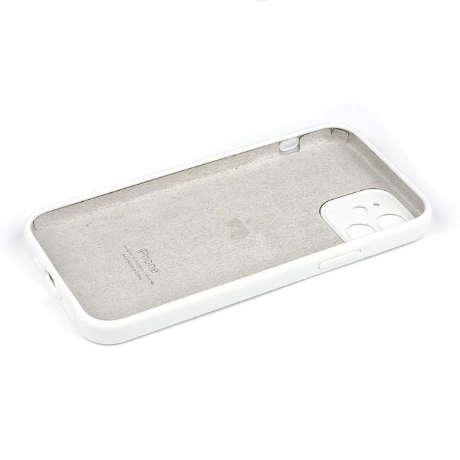 Оригинальный силиконовый чехол для iPhone 12 Pro Белый FULL (with camera protection)-3