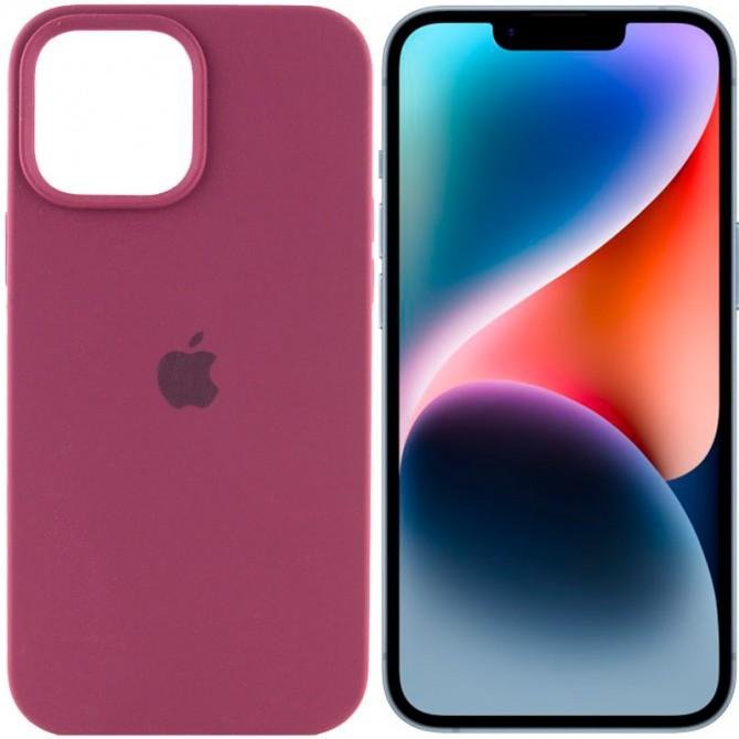 Оригинальный силиконовый чехол для iPhone 14 Plus Plum FULL-1