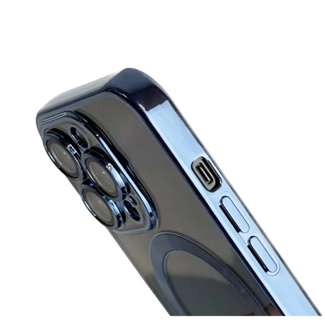 Силиконовый чехол SHINING with MagSafe для iPhone 15 Pro Max Синий-2