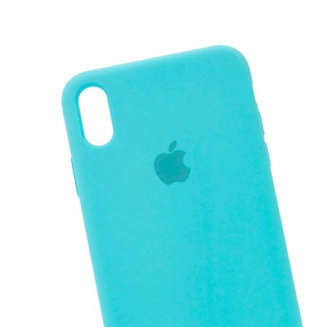 Оригинальный силиконовый чехол для iPhone Xs Max Бирюзовый-1