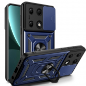 Чохол HONOR Hard Defence Xiaomi Redmi Note 13 Pro 4G/Poco M6 Pro Blue (with Camshield and magnet)PR