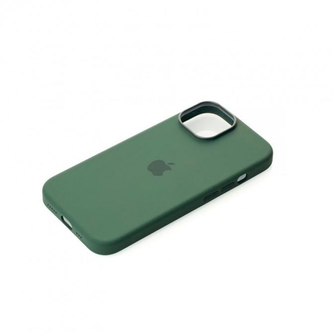 Силиконовый чехол для iPhone 15 Pro Max Forest Green FULL-1