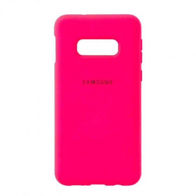 Чехол Original Soft Case Samsung G975 Galaxy S10 Plus Ярко Розовый FULL